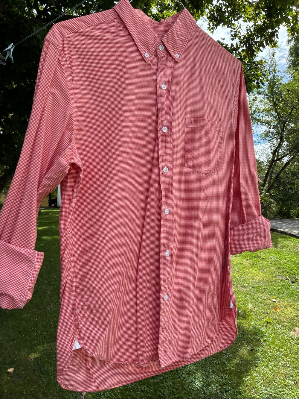J Crew gingham buttonup